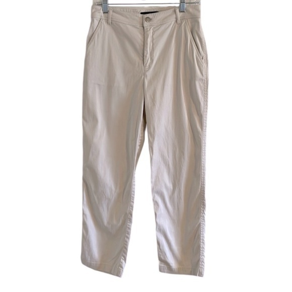 Peruvian Connection Maya Cropped Trousers Women’s Size 6 Pants White Sand - Picture 2 of 9